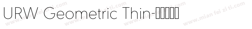URW Geometric Thin字体转换